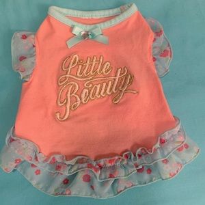 XXS Bond & Co. Pink Floral Dog Dress Clothing